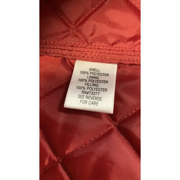 Croft & Barrow M Casual Red Quilted Plaid Jacket Coastal Grandma - Picture 8 of 8